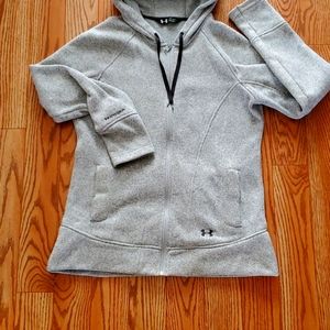 Tunic length zip down jacket